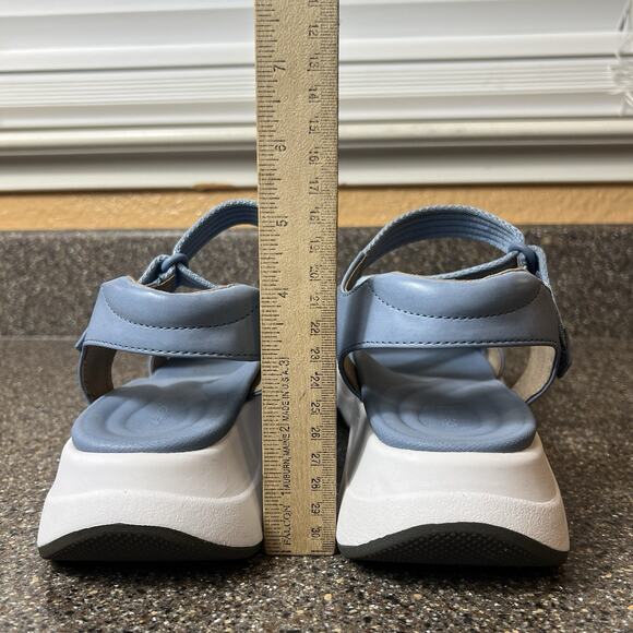 Aetrex Blue Synthetic Sandals Women's 10 Strappy Sling Back Open Toe Ankle Strap - Picture 9 of 11